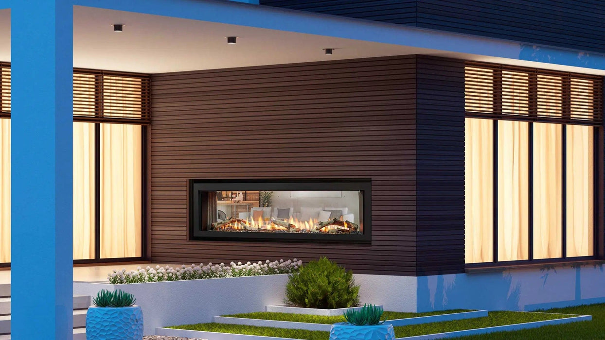 Heat And Glow Heat & Glo Primo II 72" Double-Sided Gas Fireplace PRIMO-II-72ST-FD Fireplace Finished - Gas