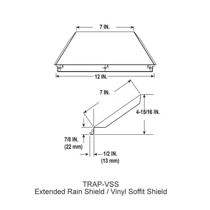 Heat And Glow Heat & Glo Rain / Vinyl Siding Shield (DVP & SLP Series) - TRAP-VSS TRAP-VSS Fireplace Venting
