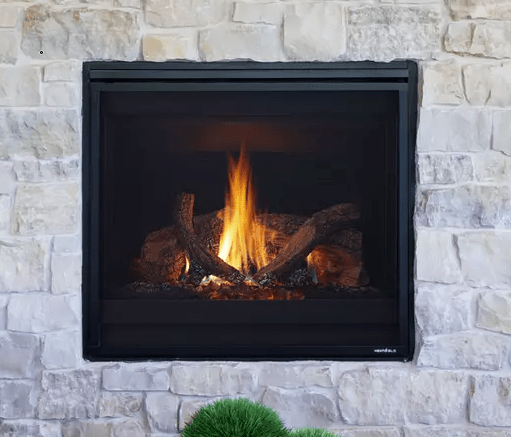 Heat And Glow Heat &amp; Glo Slimline 7X 36&quot; Gas Fireplace (Black Glass Refractory) SL-7X-IFT-G-FD Fireplace Finished - Gas