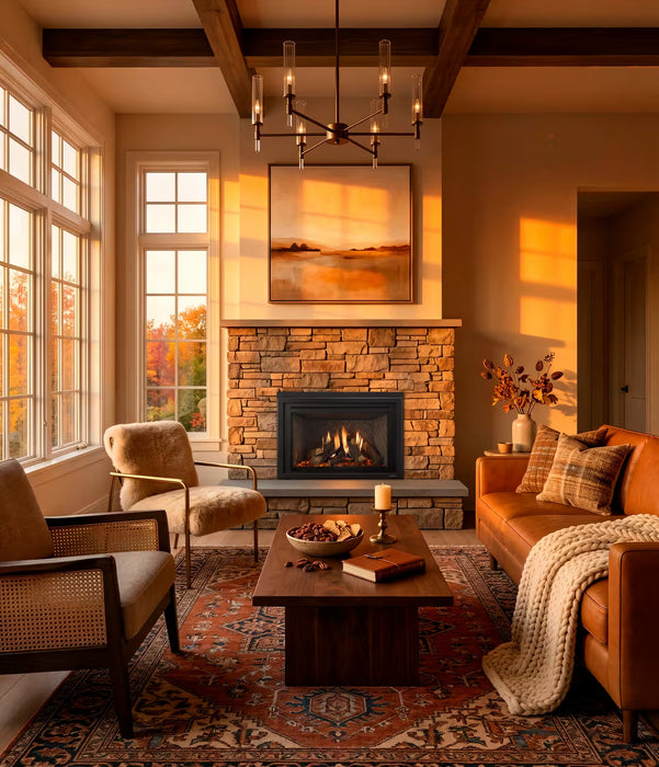 Heat And Glow Heat & Glo SupremeX 35" Gas Fireplace Insert (Birch Logs) SUPREMEX-I35BIR-FD Fireplace Finished - Gas