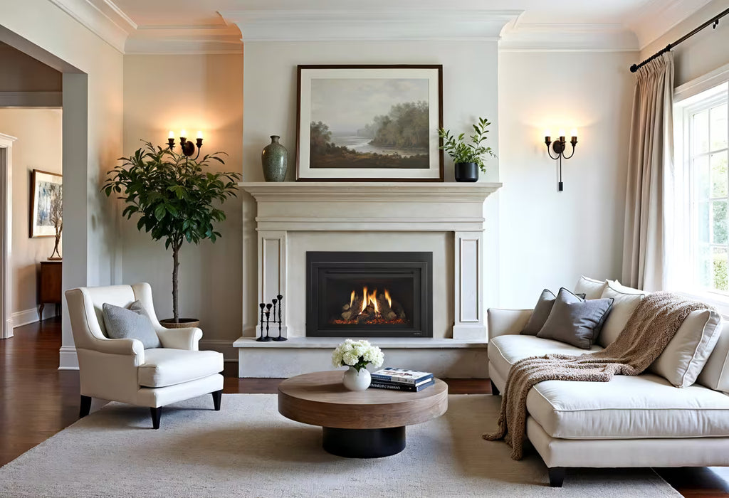 Heat And Glow Heat & Glo SupremeX 35" Gas Fireplace Insert (Birch Logs) SUPREMEX-I35BIR-FD Fireplace Finished - Gas