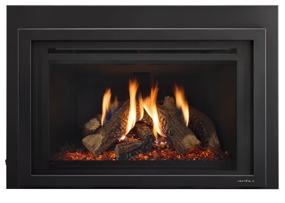Heat And Glow Heat & Glo SupremeX 35" Gas Fireplace Insert (Birch Logs) SUPREMEX-I35BIR-FD Fireplace Finished - Gas