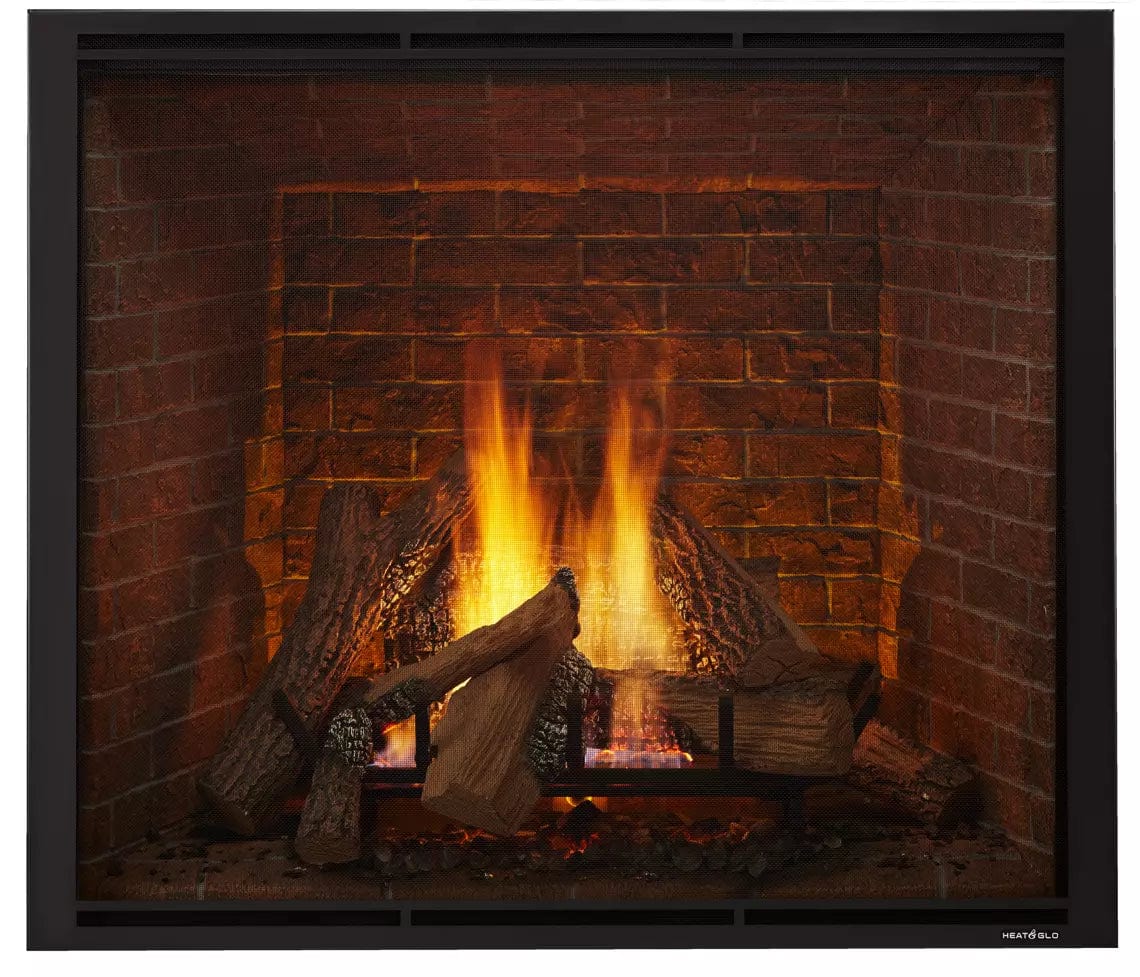 Heat & Glo True 36" Indoor Gas Fireplace (Black Glass Refractory