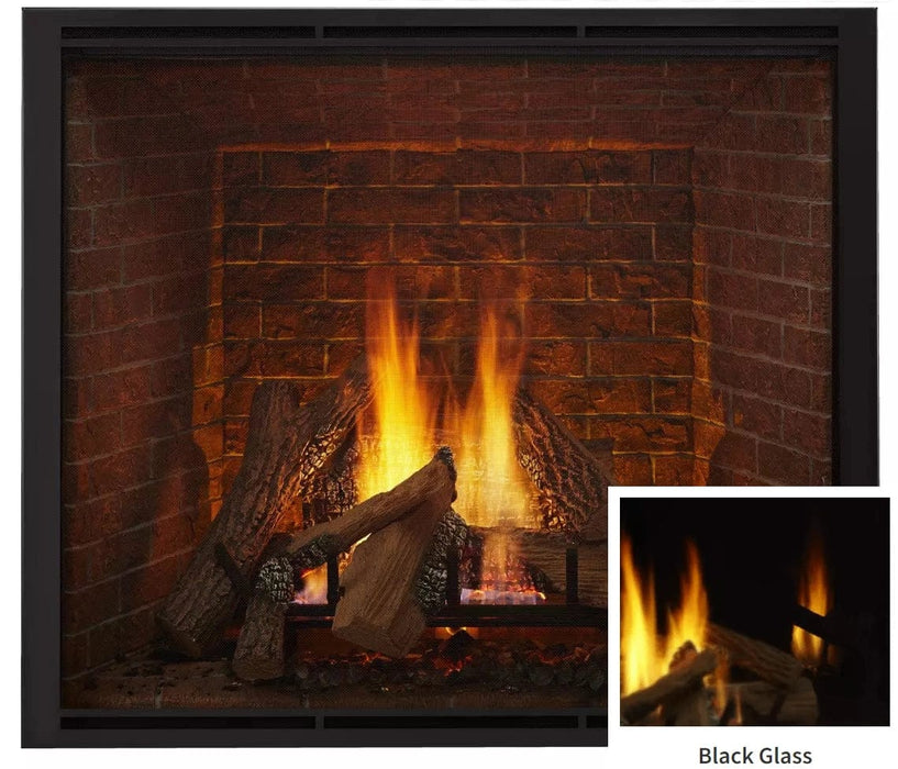Heat And Glow Heat &amp; Glo True 42&quot; Indoor Gas Fireplace (Black Glass Refractory) TRUE-42G-IFT-FD Fireplace Finished - Gas