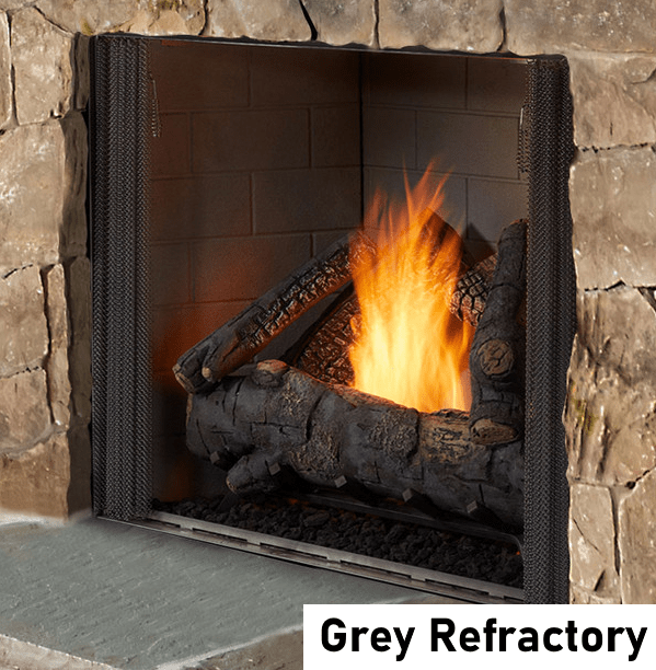 Heat And Glow Majestic Courtyard 42 Outdoor Gas Fireplace (Concrete Refractory) ODCOUG-42TS Fireplace Finished - Outdoor