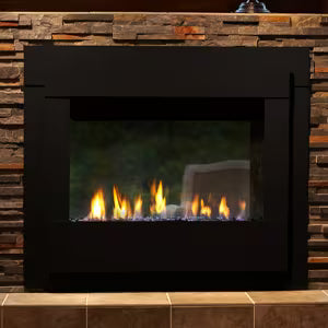 Heat And Glow Heat & Glo Twilight Modern 36" Indoor/Outdoor See-Through Gas Fireplace with IntelliFire TWILIGHT-MD-IFT-FD Fireplace Finished - Gas