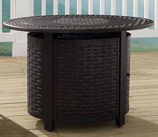 Jr Home Jr Home Oval Aluminum Fire Table - Dark Bronze FP-450 Outdoor Finished