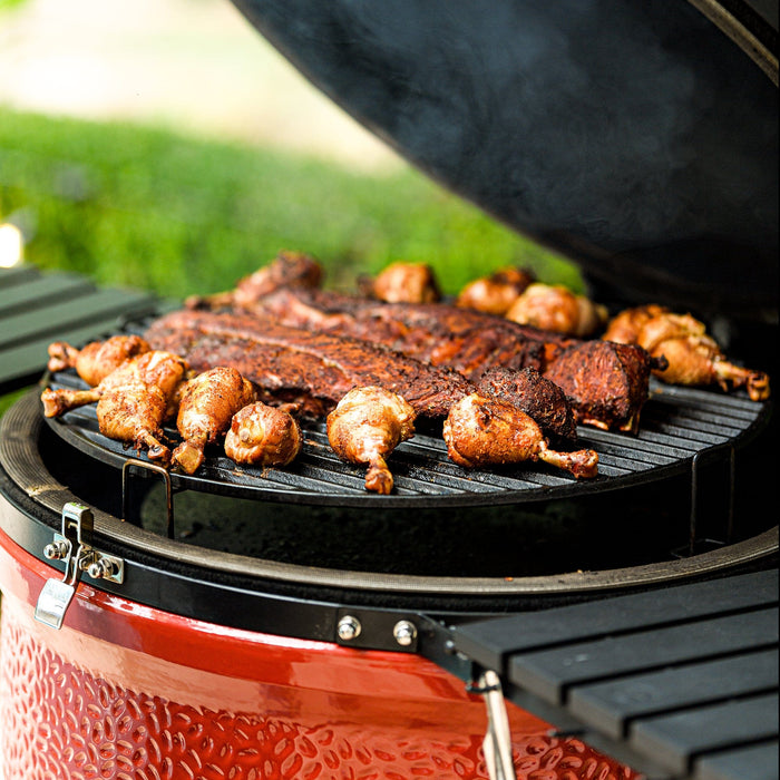 Kamado Joe Kamado Joe - Big Joe III Cart with Aluminum Side Shelves KJ15041021 Barbecue Finished - Charcoal