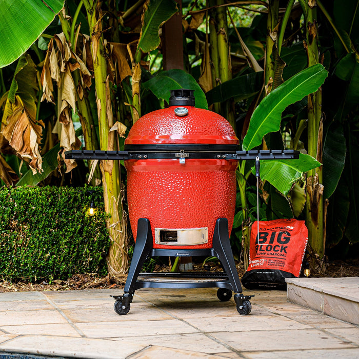 Kamado Joe Kamado Joe - Big Joe III Cart with Aluminum Side Shelves KJ15041021 Barbecue Finished - Charcoal