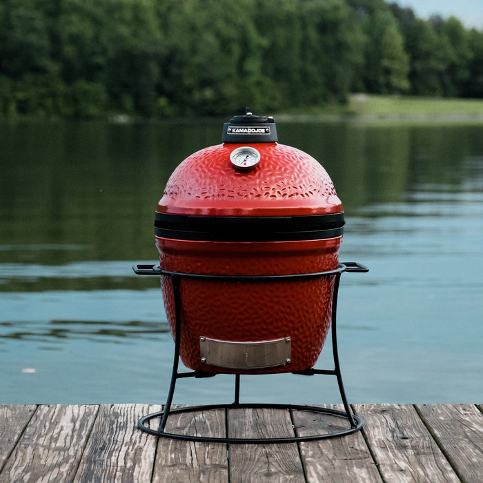 Kamado Joe Kamado Joe - Joe Jr. Red with Stand, Heat Deflector & Tools KJ13RH Barbecue Finished - Charcoal