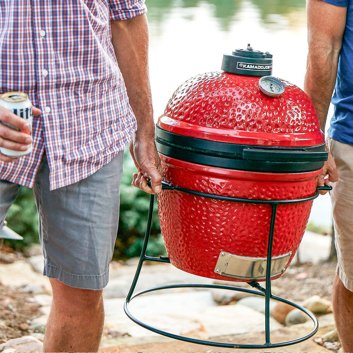 Kamado Joe Kamado Joe - Joe Jr. Red with Stand, Heat Deflector & Tools KJ13RH Barbecue Finished - Charcoal