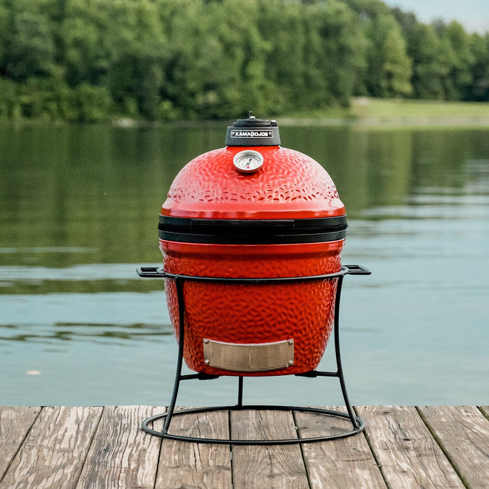 Kamado Joe Kamado Joe - Joe Jr. Red with Stand, Heat Deflector & Tools KJ13RH Barbecue Finished - Charcoal