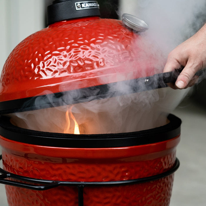 Kamado Joe Kamado Joe - Joe Jr. Red with Stand, Heat Deflector & Tools KJ13RH Barbecue Finished - Charcoal