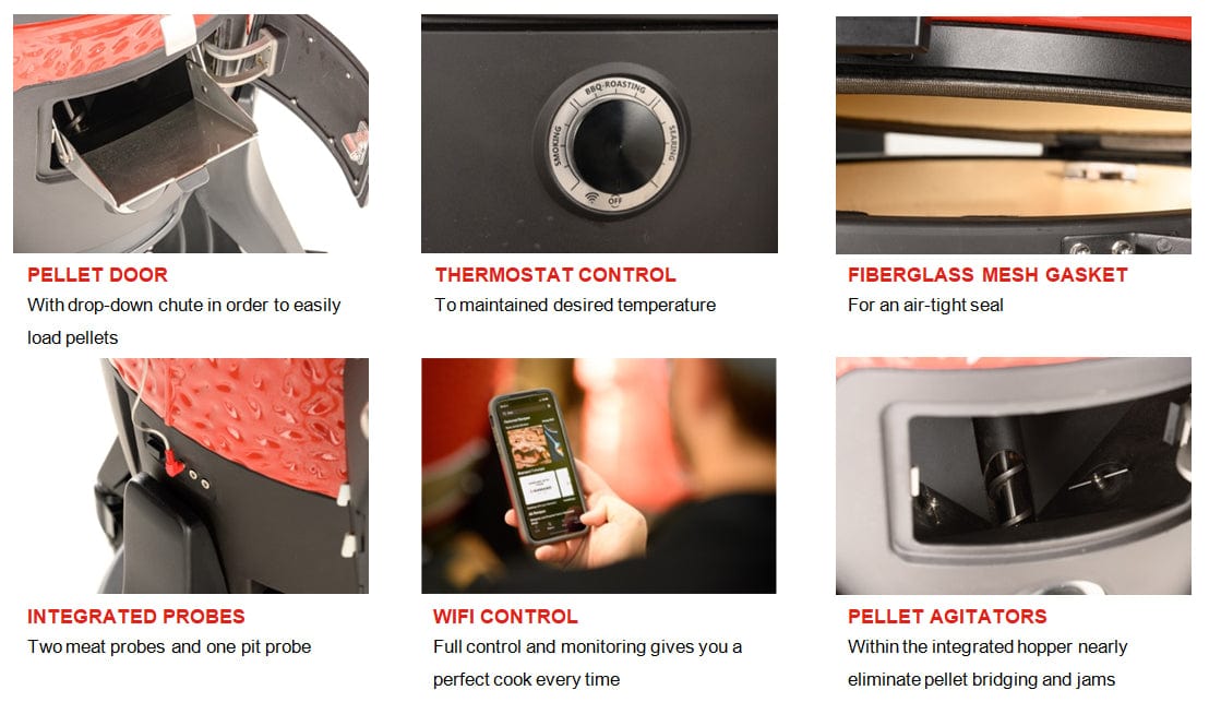 Kamado Joe Kamado Joe - Pellet Joe KJ15260020 Barbecue Finished - Pellet