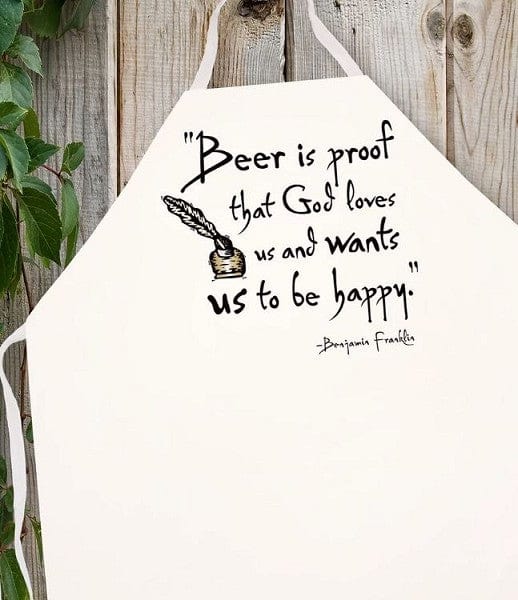 La Imprints LA Imprints Attitude Apron - Beer is Proof 2060 Barbecue Accessories
