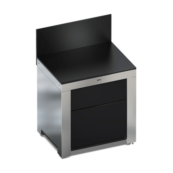 La Plancha ENO La Plancha Modulo Outdoor Kitchen 2-Drawer Worktop Black and Stainless Steel PMOD8511 Barbecue Accessories 3224780044444