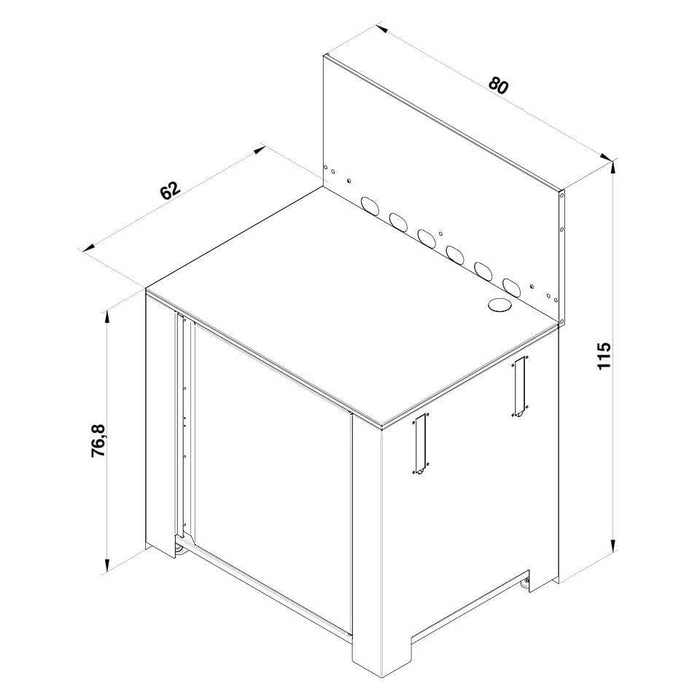 La Plancha ENO La Plancha Outdoor Cupboard for Table Top Plancha (MODULO) Cargo Grey PMOD7002 Barbecue Accessories