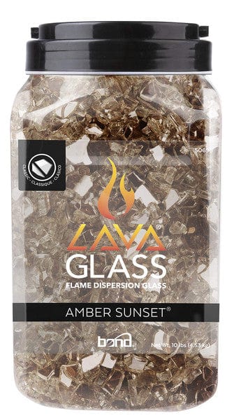 Linzel Distributing Linzel Distributing Sunset Reflective Amber 1/4" Reflective Lava Glass 10 lb Jar - BM/50695 BM/50695 Fireplace Accessories