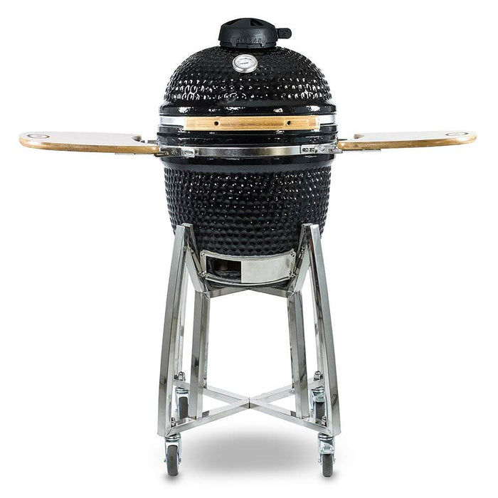 Louisiana Grills Louisiana Grills 18" Black Freestanding Ceramic Kamado Charcoal Grill 61180 Barbecue Finished - Pellet 6846780895011