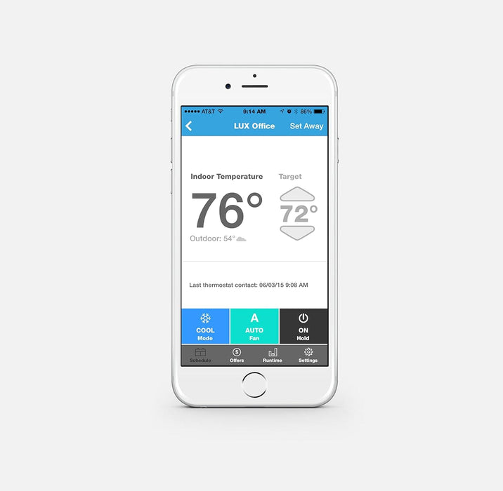 LUX LUX GEO Smart Thermostat w/ Wi-Fi - White (Millivolt ONLY) LUXGEO Fireplace Accessories