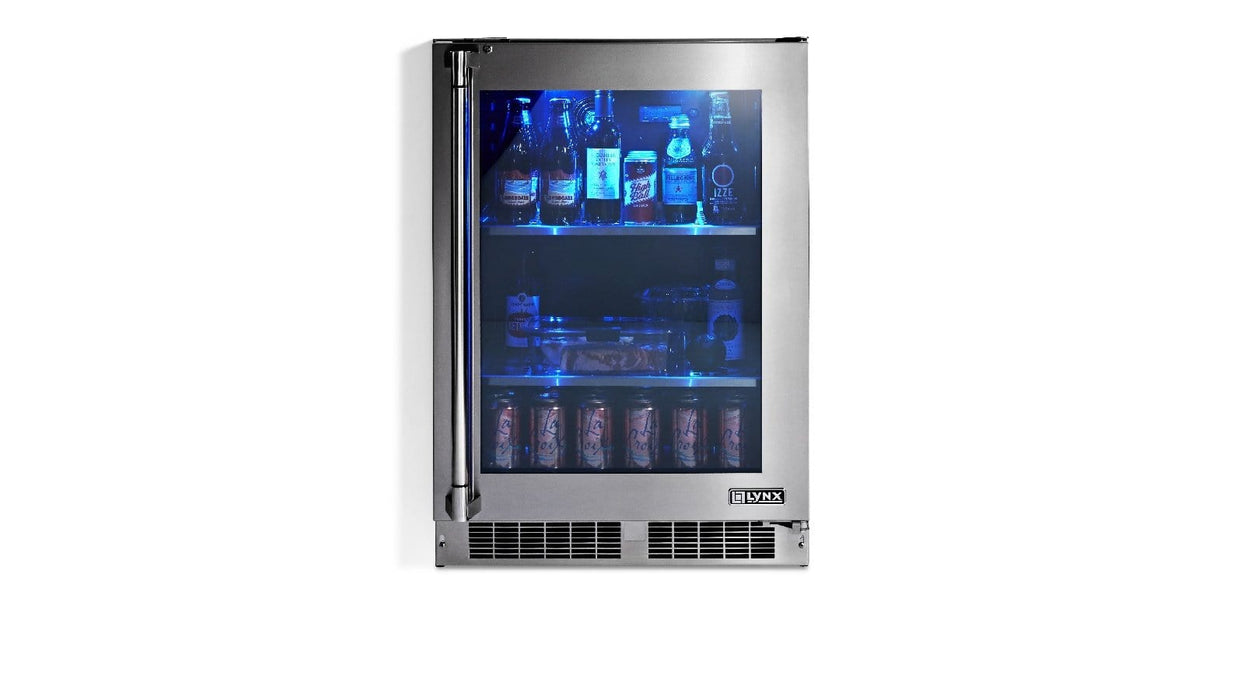 Lynx Lynx Professional 24" Outdoor Refrigerator with Glass Door Right Hinge - LN24REFGR LN24REFGR Outdoor Finished 810043025843