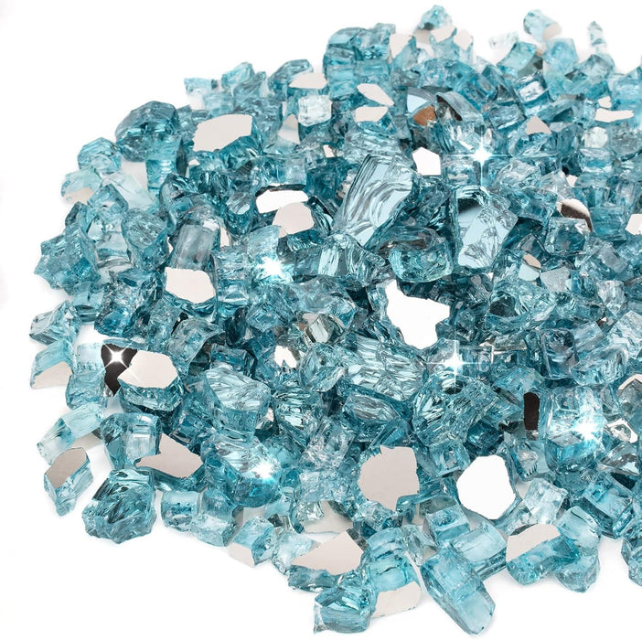 Majestic Majestic 1/2" Reflective Tempered Fire Glass (10 lb.) Aqua Blue MAJESTIC-AQUA-12 Fireplace Accessories