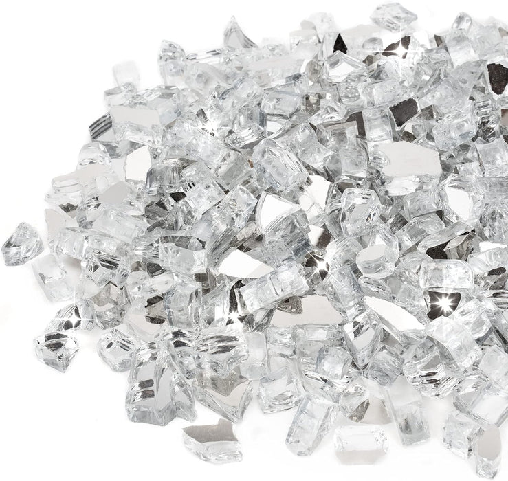 Majestic Majestic 1/2" Reflective Tempered Fire Glass (10 lb.) Platinum MAJESTIC-PLAT-12 Fireplace Accessories