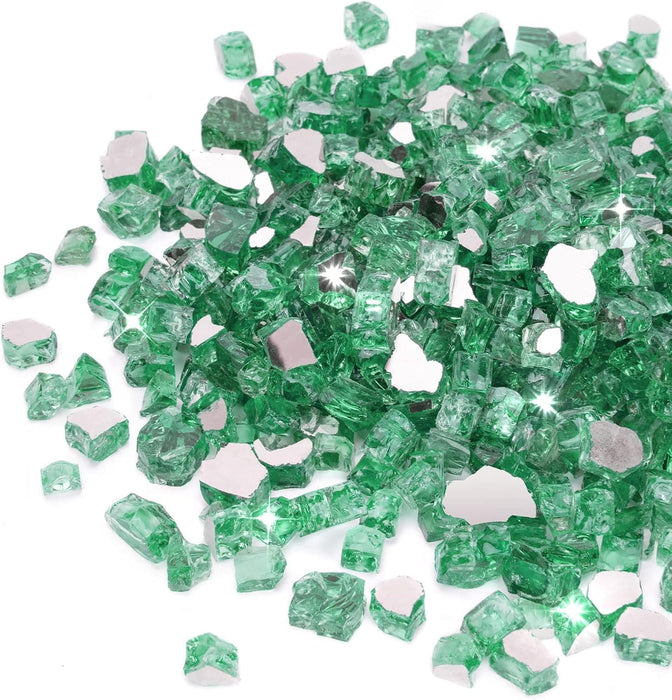 Majestic Majestic 1/4" Reflective Tempered Fire Glass (10 lb.) Light Green MAJESTIC-LGREEN-14 Fireplace Accessories