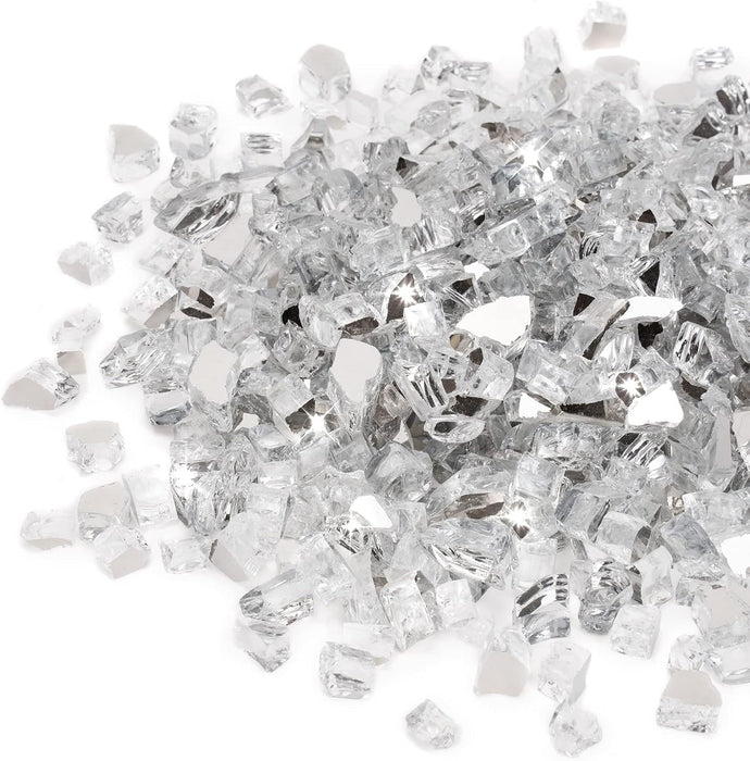 Majestic Majestic 1/4" Reflective Tempered Fire Glass (10 lb.) Platinum MAJESTIC-PLAT-14 Fireplace Accessories