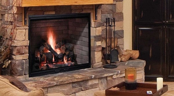 Majestic Majestic 42" Biltmore Radiant Wood Burning Fireplace w/ Stacked Brick Liner SB80 Fireplace Finished - Wood