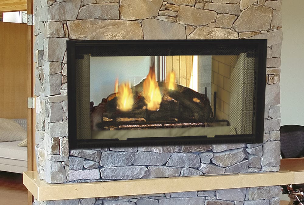 Majestic Majestic 42" See-Thru Radiant Wood Burning Fireplace DSR42 Fireplace Finished - Wood