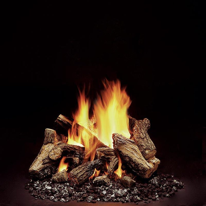 Majestic Majestic 8-piece Fiber Ceramic Duzy 5 Series Vented Gas Log Set Fireplace Finished - Gas