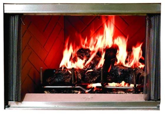 Majestic Majestic Bi-Fold Chrome Stainless Steel Glass Door (Montana 42) - DM1842S DM1842S Fireplace Accessories