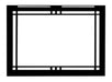 Majestic Majestic Black Contemporary Rectangular Door (Meridian 36 & Pearl II See-Through 36 Series) - CRD36BK CRD36BK Fireplace Finished - Gas