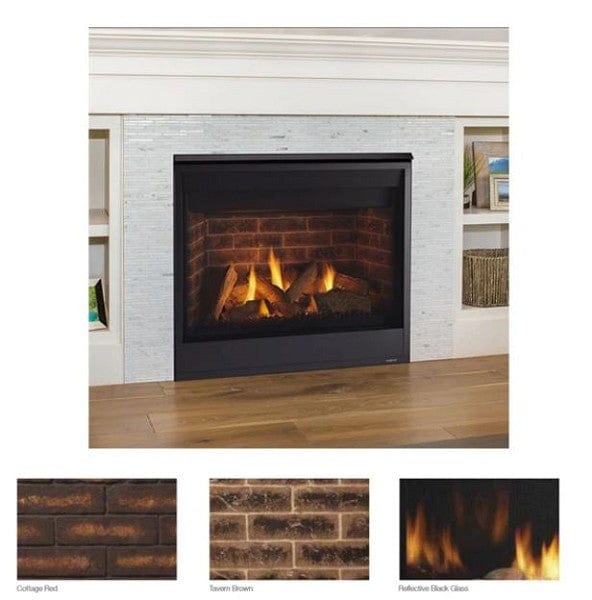 Majestic Majestic Black Glass Interior Panel (Quartz 36 Series) - GLQUARTZ36 GLQUARTZ36 Fireplace Finished - Gas