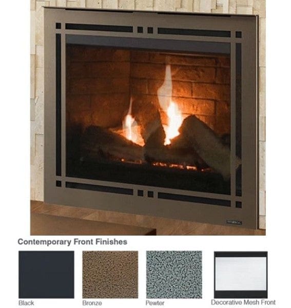Majestic Majestic Bronze Contemporary Rectangular Door (Meridian 36 & Pearl II See-Through 36	Series) - CRD36BZ CRD36BZ Fireplace Finished - Gas