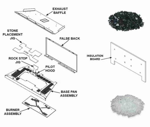 Majestic Majestic Contemporary Conversion Kit (Ruby Insert 35") - CKRUBY35 CKRUBY35 Fireplace Accessories