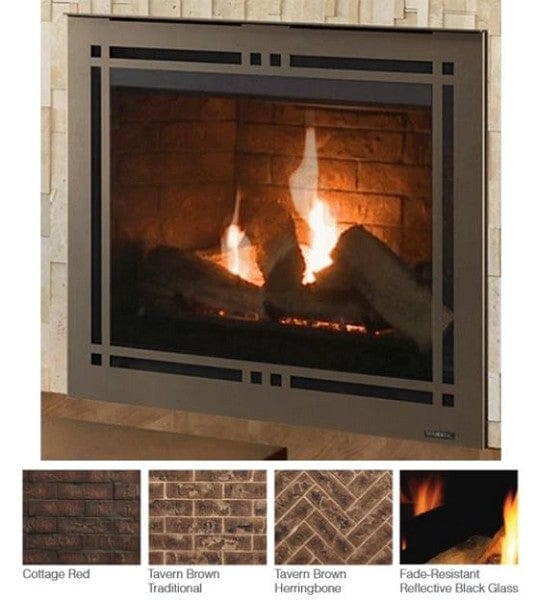 Majestic Majestic Cottage Red Interior Brick Panels (Meridian 36 IFT Series) - BRICK36MERCR BRICK36MERCR Fireplace Accessories