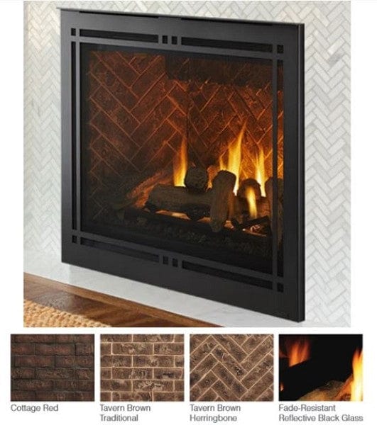 Majestic Majestic Cottage Red Interior Brick Panels (Meridian 42 IFT Series) - BRICK42MERCR BRICK42MERCR Fireplace Accessories