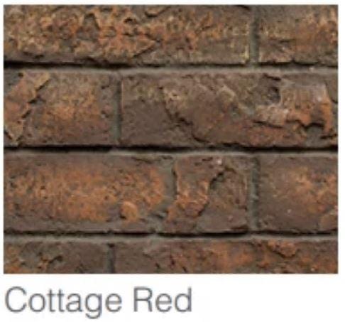 Majestic Majestic Cottage Red Traditional Brick Interior Panels (Ruby Insert 25") - BRICKMI25CR BRICKMI25CR Fireplace Finished - Gas