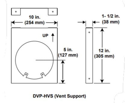 Majestic Majestic DVP Horizontal Pipe Support - DVP-HVS DVP-HVS-FD Fireplace Venting