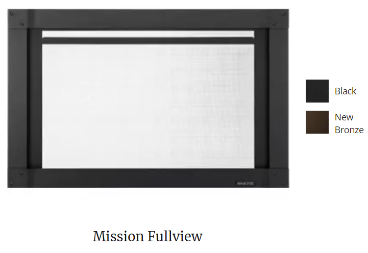 Majestic Majestic Mission Full View 30" Screen Front (New Bronze) - MFV-TRI30-NB MFV-TRI30-NB Fireplace Accessories