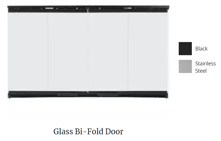 Majestic Majestic Original Bi-Fold Glass Door With Black Trim (Sovereign 42) - DM1742 DM1742 Fireplace Accessories