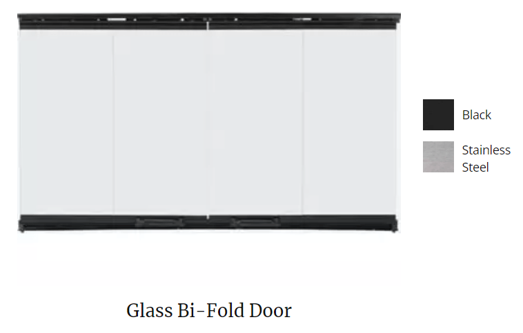 Majestic Majestic Original Bi-Fold Glass Door With Stainless Steel Trim (Sovereign 42) - DM1742S DM1742S Fireplace Accessories