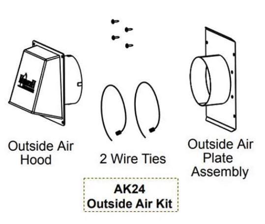 Majestic Majestic Outside Air Kit 1 Each - AK24 AK24 Fireplace Venting