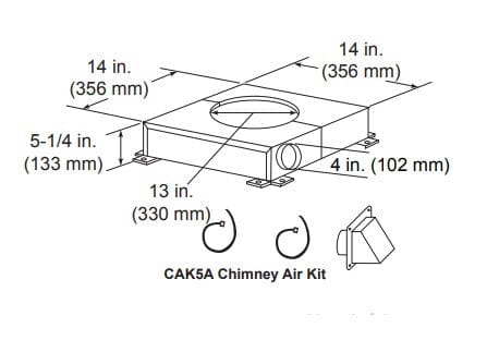 Majestic Majestic Pipe Chimney Air Kits (SL1100 & SL400 Series) - CAK5A CAK5A Fireplace Venting