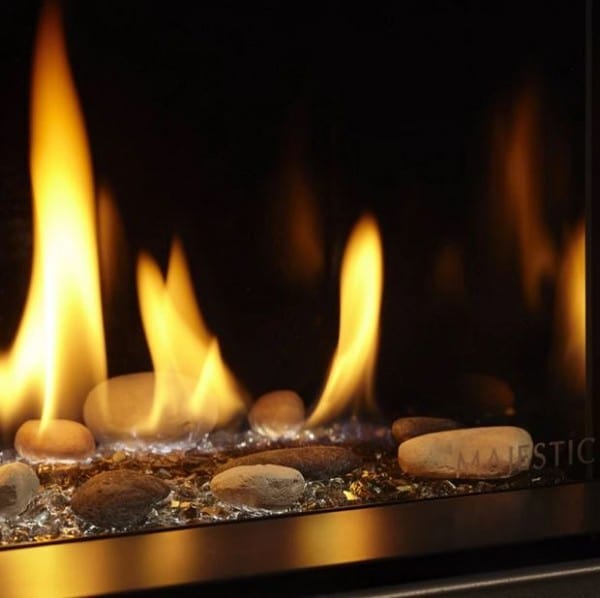 Majestic Majestic Reflective Black Ceramic Glass Liner Kit (Echelon II 60) - BGK-60 BGK-60 Fireplace Finished