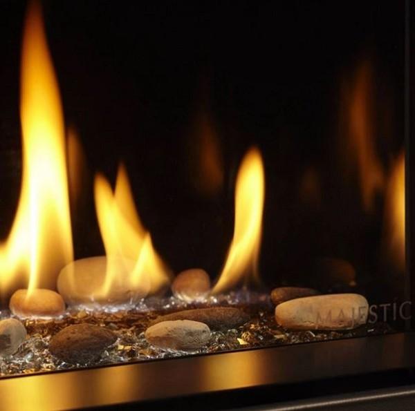 Majestic Majestic Reflective Black Ceramic Glass Liner Kit (Echelon II 72) - BGK-72 BGK-72 Fireplace Accessories