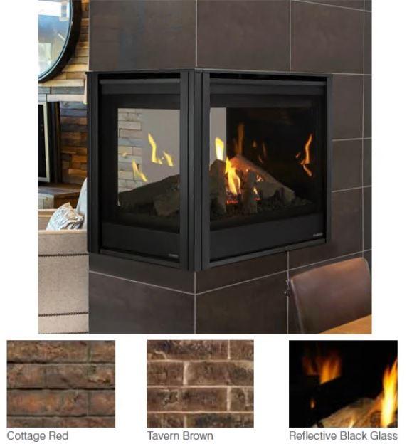 Majestic Majestic Reflective Black Glass Interior Panels (Pearl II Peninsula 36) - LINER-36PIER LINER-36PIER Fireplace Accessories