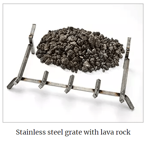 Majestic Majestic Stainless Steel Grate w/ Lava Rock (Courtyard 36) - GR-ODCOUG GR-ODCOUG Fireplace Finished - Outdoor